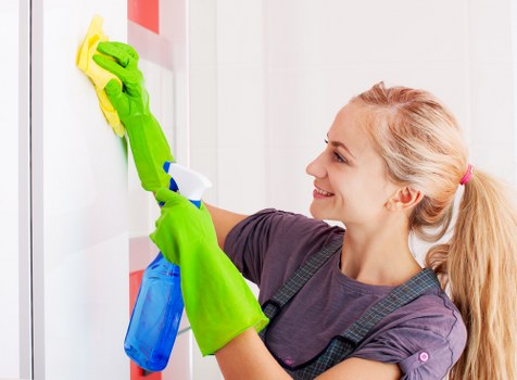 Living room sofa cleaning with vacuuming and fabric care