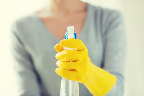 Removing a carpet spill with blotting technique