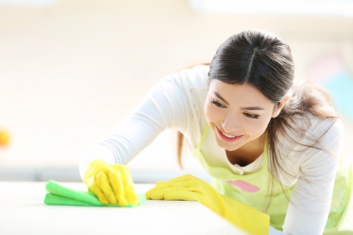 Preparation steps for upholstery cleaning in a home setting