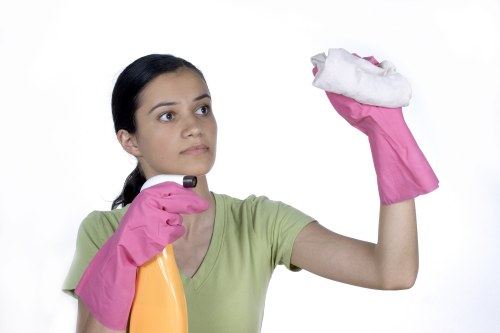 Cleaning a shirt stain with detergent and water
